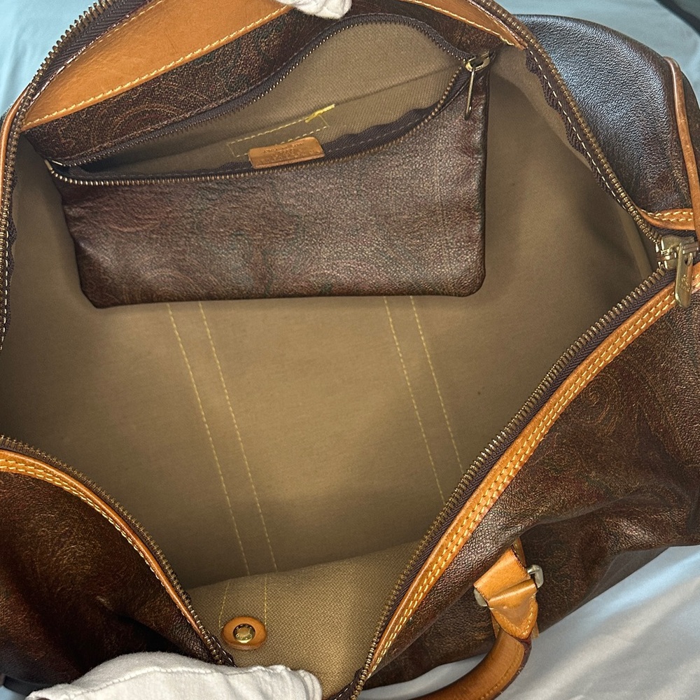 Etro Milano Vintage Paisley Large Travel Duffle Bag - Made in Italy - Picture 8 of 12
